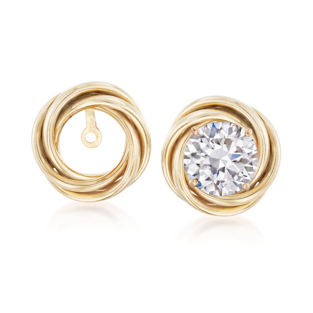 14kt Yellow Gold Swirl Earring Jackets Ross Simons