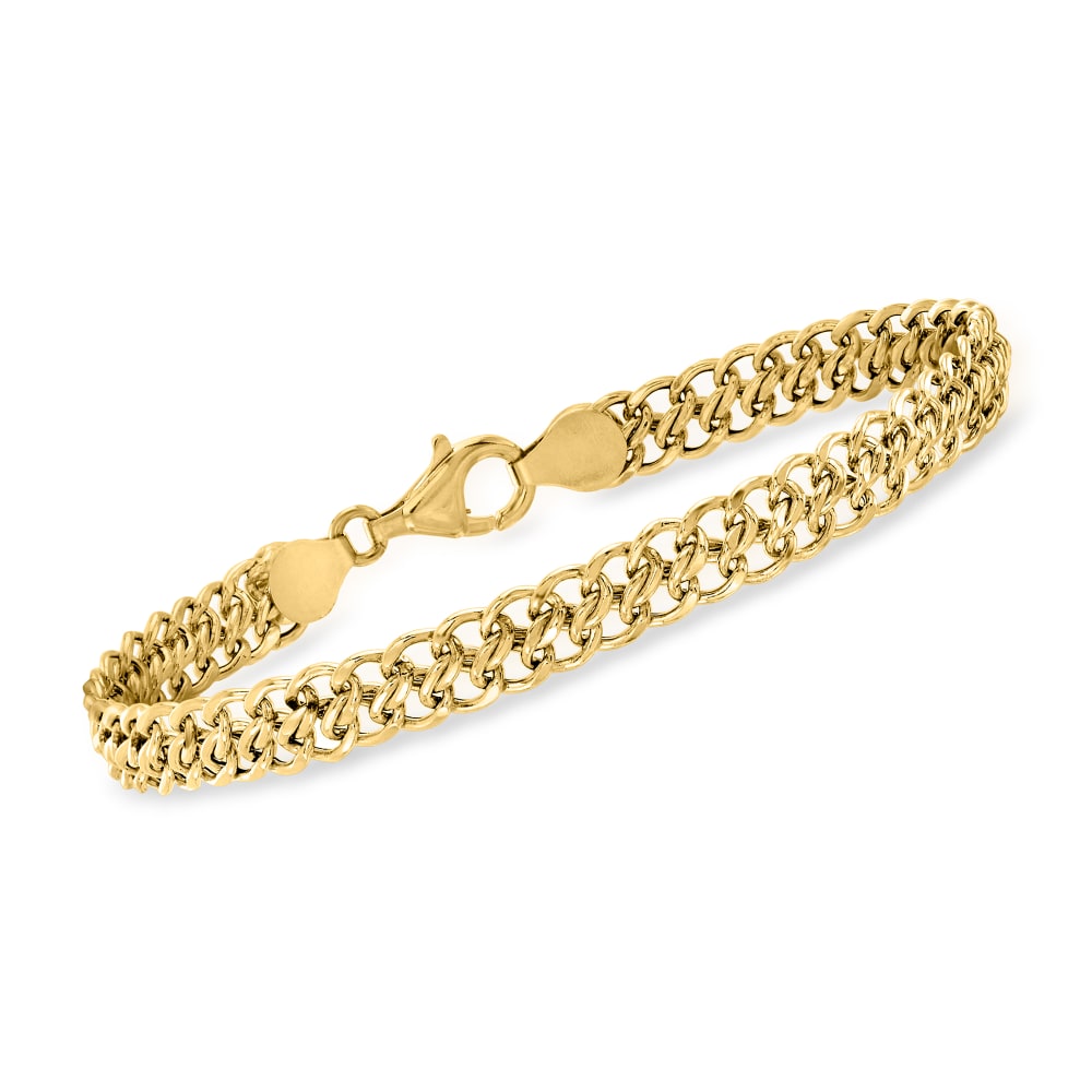 18K Yellow Gold Bracelet Polished Bracelet Mariner Link Bracelet Italian  Gold Bracelet for Men and for Women Italian Gold Design - Etsy
