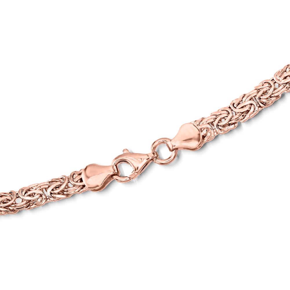 Rose gold best sale byzantine chain