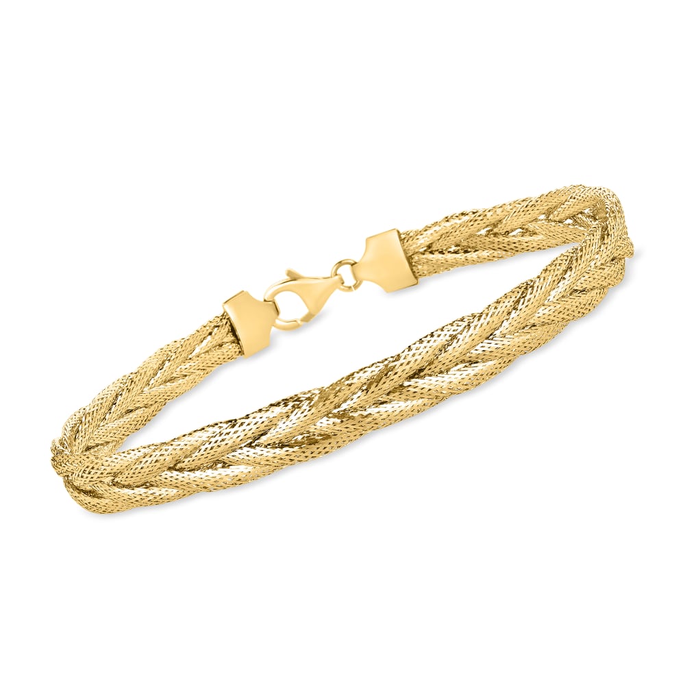 Gold braided mesh on sale bracelet