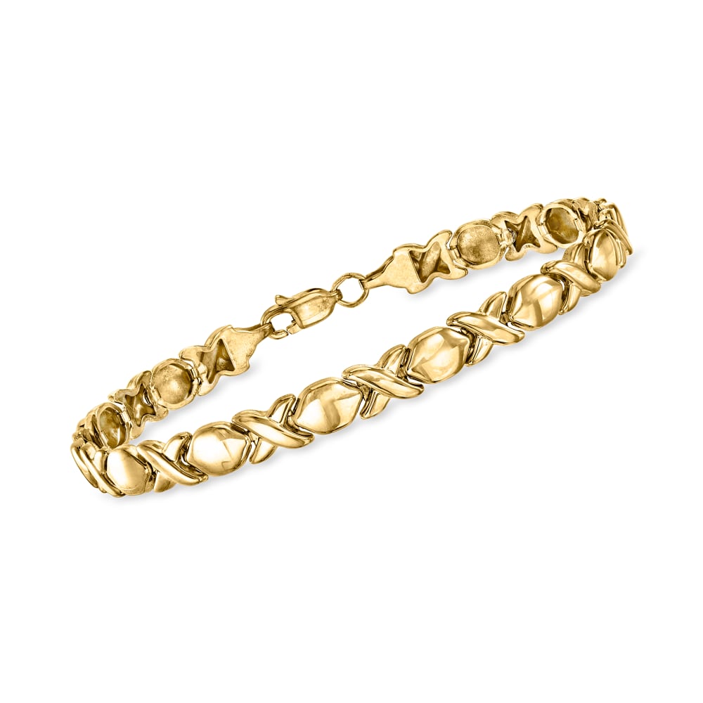 14k gold clearance xo bracelet