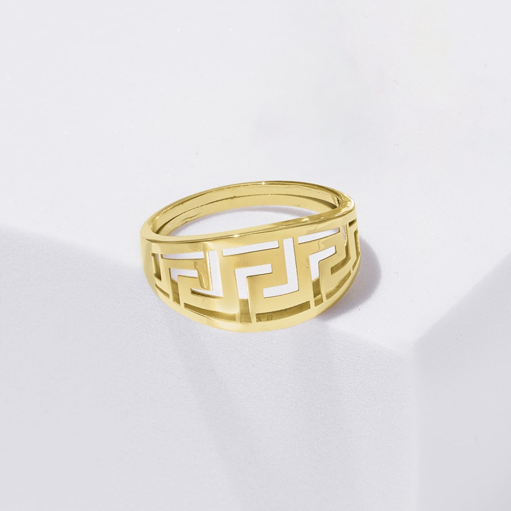 Buy LOVISA Plated Greek Key Ring Pack - Gold At 9% Off