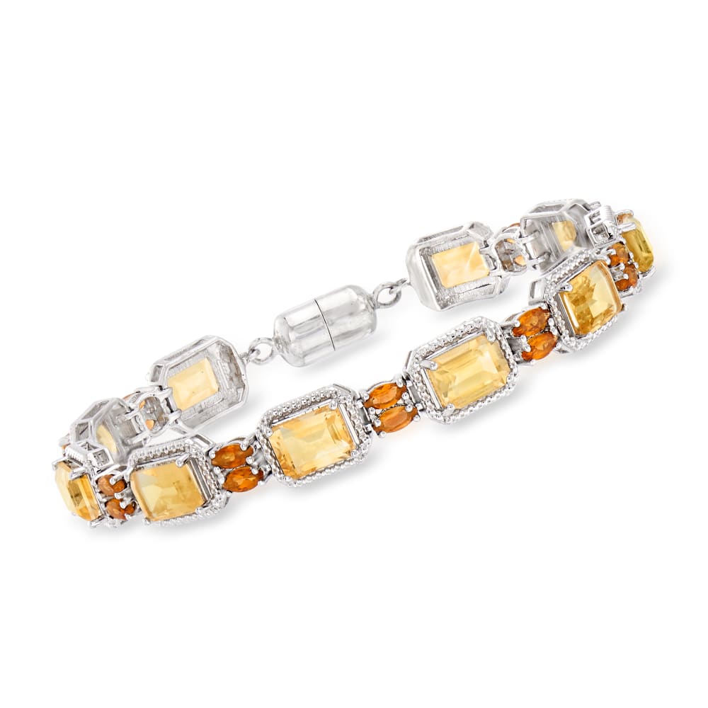 Amazon.com: Gem Stone King 925 Sterling Silver Orange Red Madeira Citrine  Tennis Bracelet For Women (6.12 Cttw, Oval 7X5MM, 7 Inch with 1 Inch  Extender): Clothing, Shoes & Jewelry