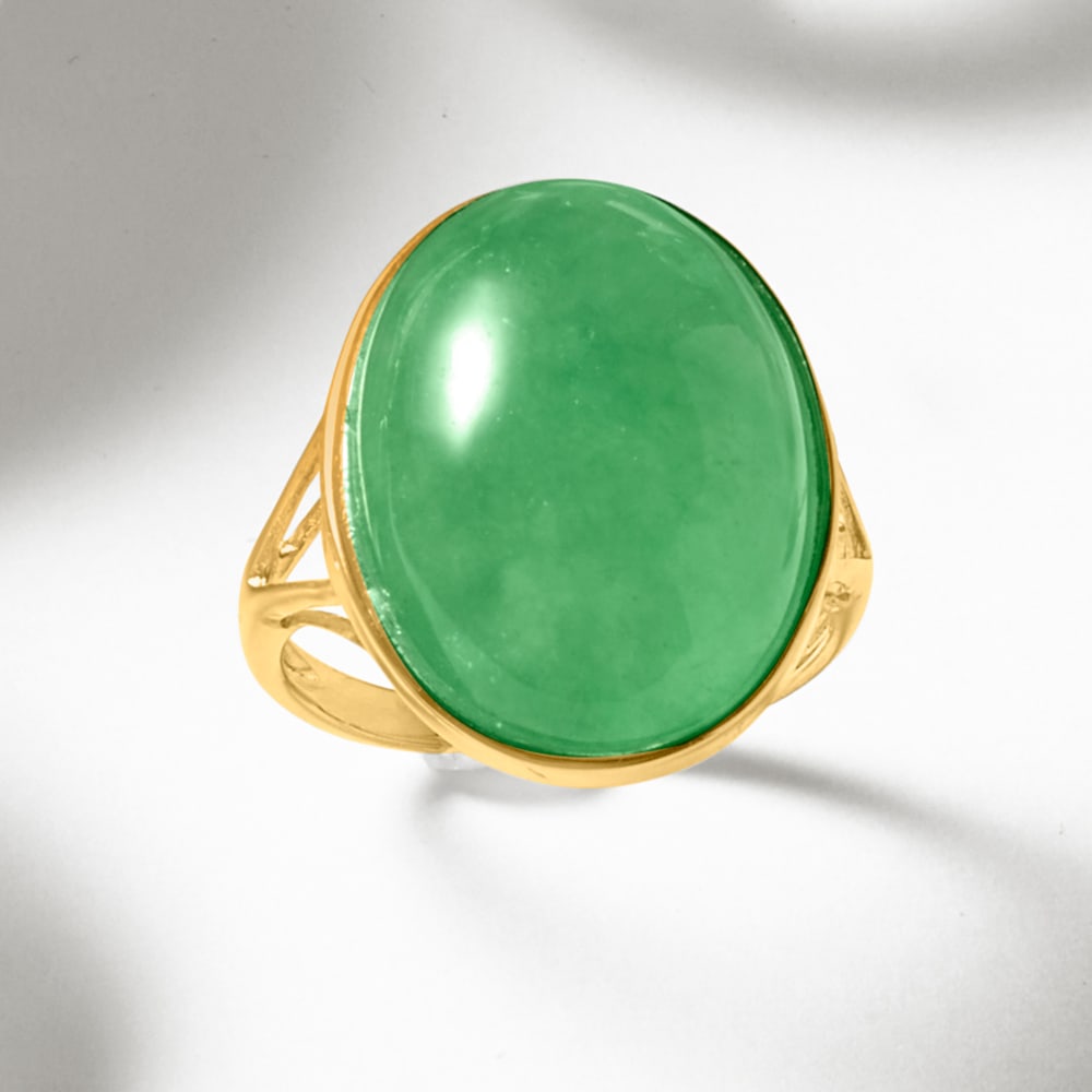 Ross simons carved green jade store and mother of pearl frog ring