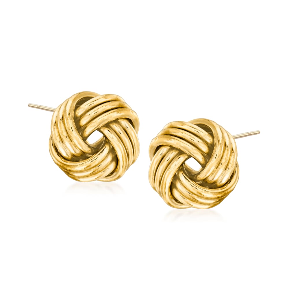 14kt Yellow Gold Love Knot Earrings Ross Simons