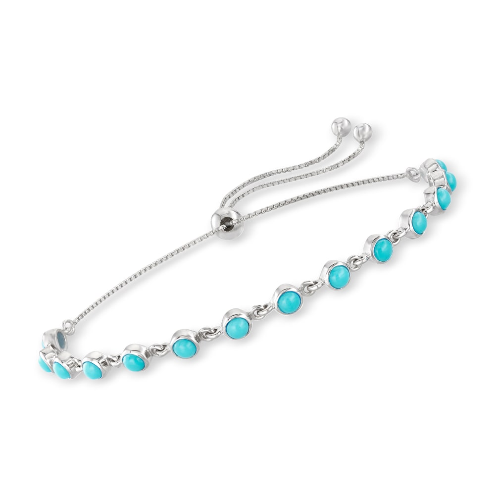 Turquoise Station Bolo Bracelet in Sterling Silver Ross Simons