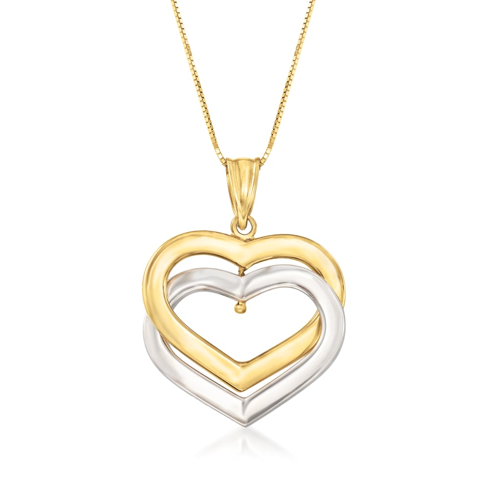14k Gold Dipped Cubic Zirconia Open Heart Pendant Necklace - A New Day™ Gold  : Target