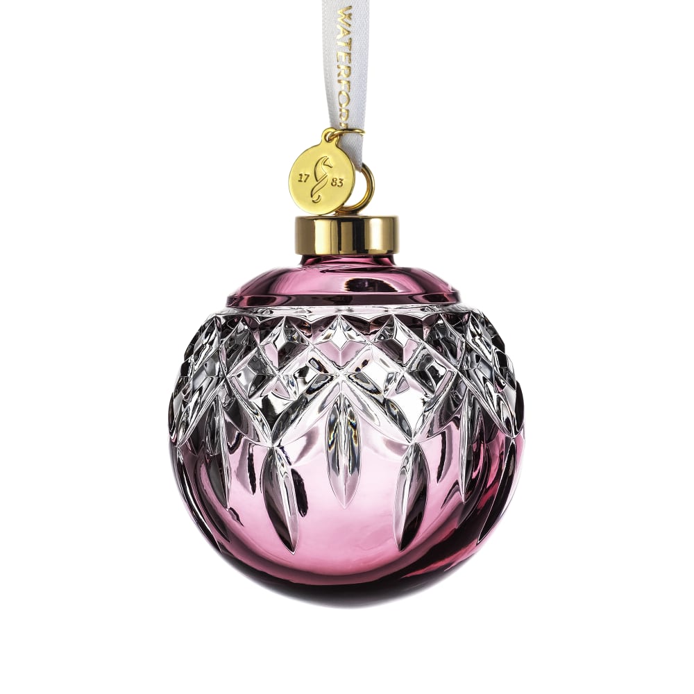 Waterford Crystal Lismore Cranberry Glass Ball Ornament - 2021 |  Ross-Simons