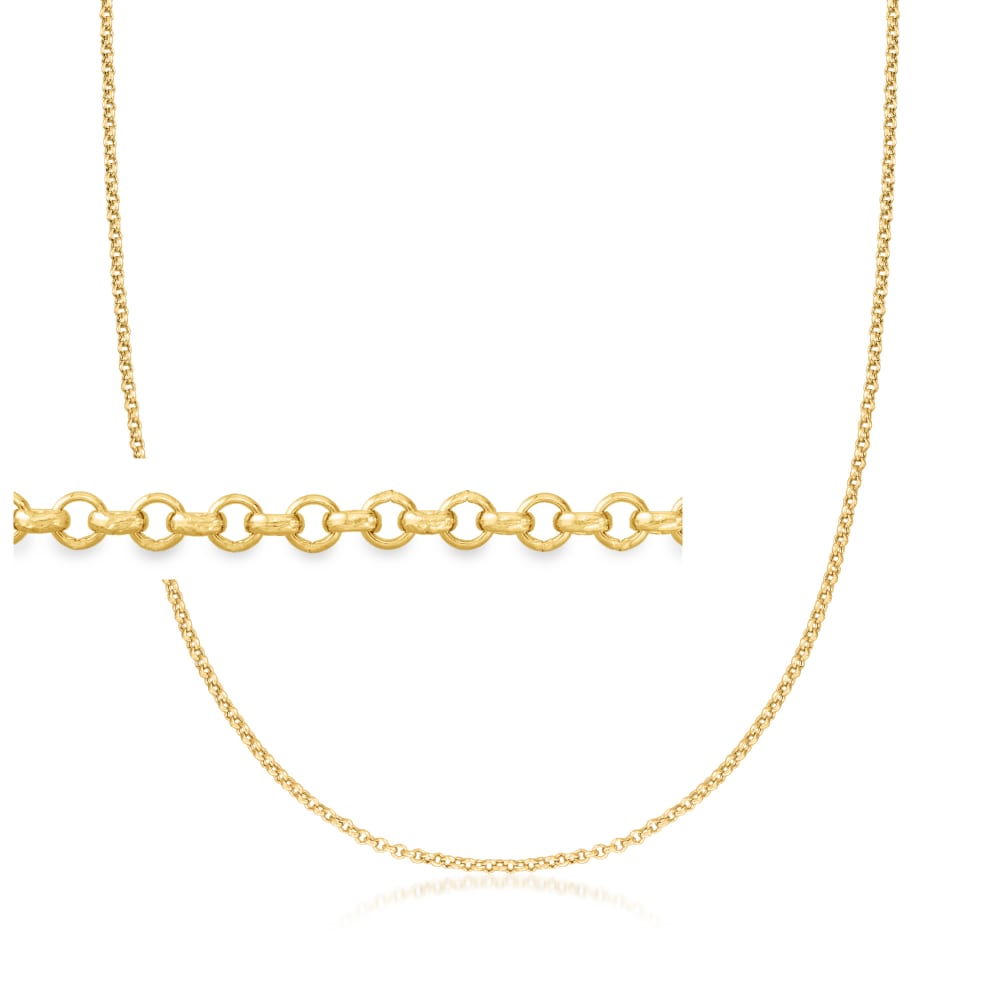 Ross-Simons - 2.6mm 14kt Yellow Gold Rope-Chain Necklace. 18