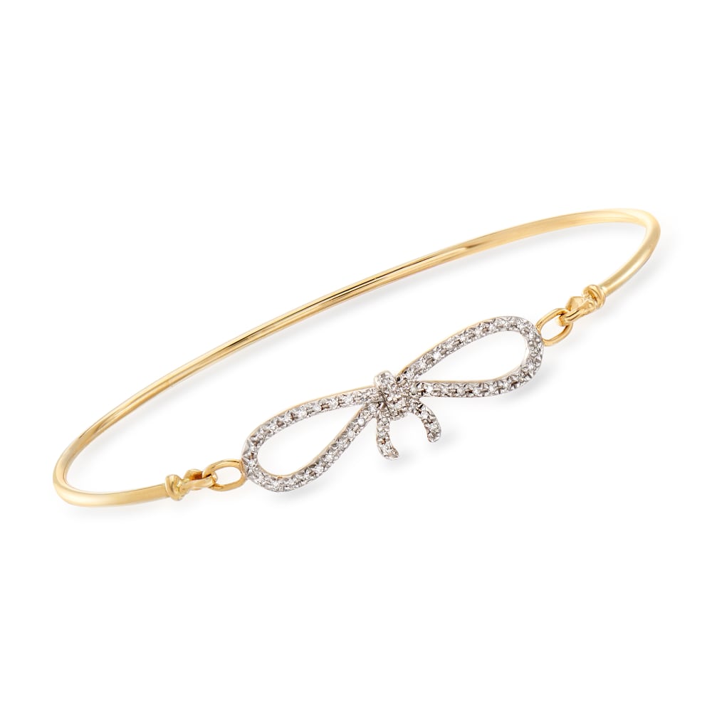 Gold sale bow bracelet