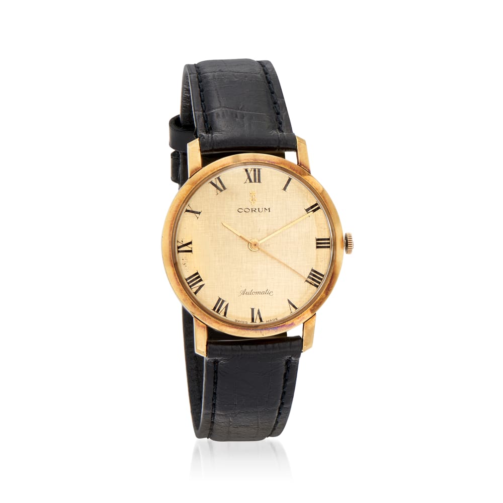 C. 1970 Vintage Corum 18kt Yellow Gold Watch Ross Simons
