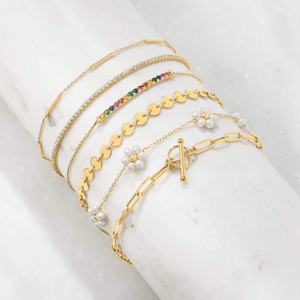 Gold Twist Toggle Bracelet | New Look