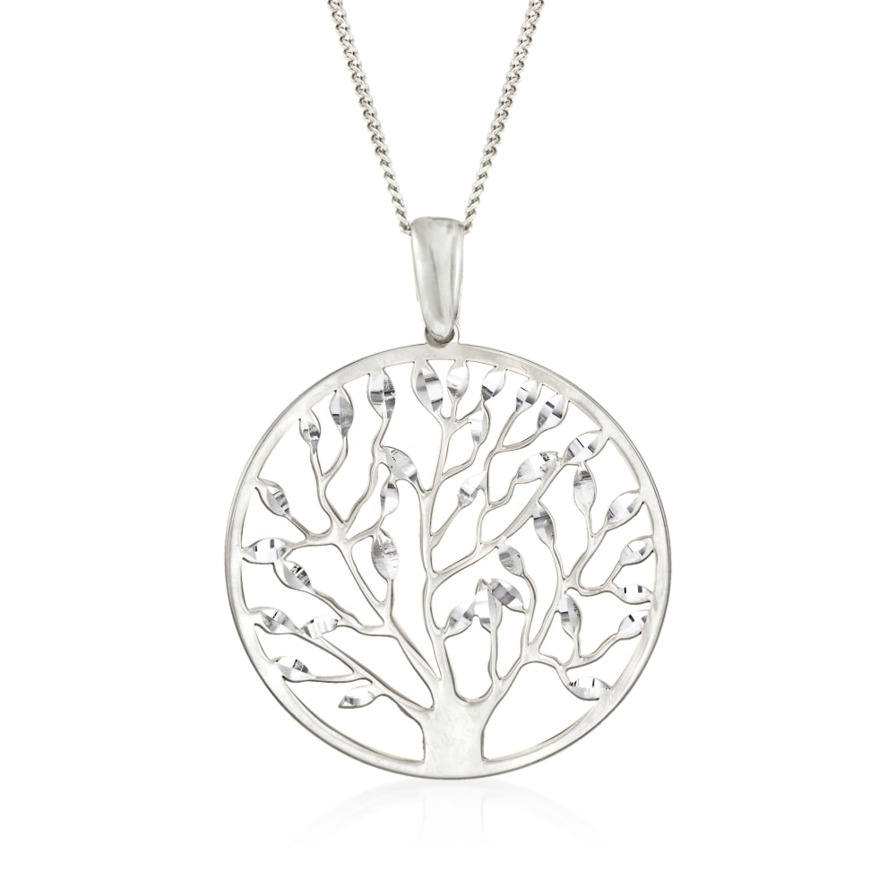  Sterling Silver Round Shape Tree of Life Fashion