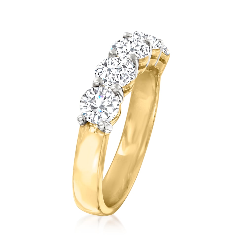 2.00 ct. t.w. Diamond Five-Stone Ring in 14kt Yellow Gold | Ross-Simons
