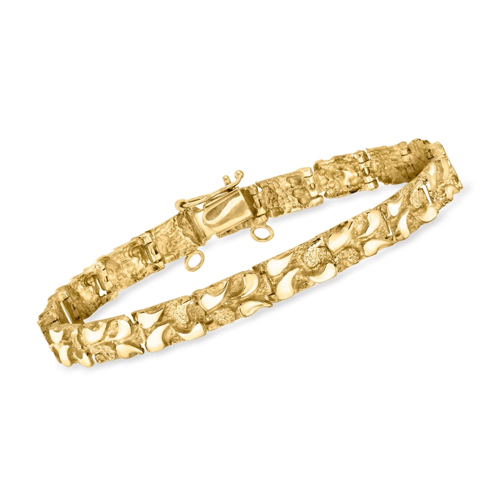 Vintage gold sales nugget bracelet