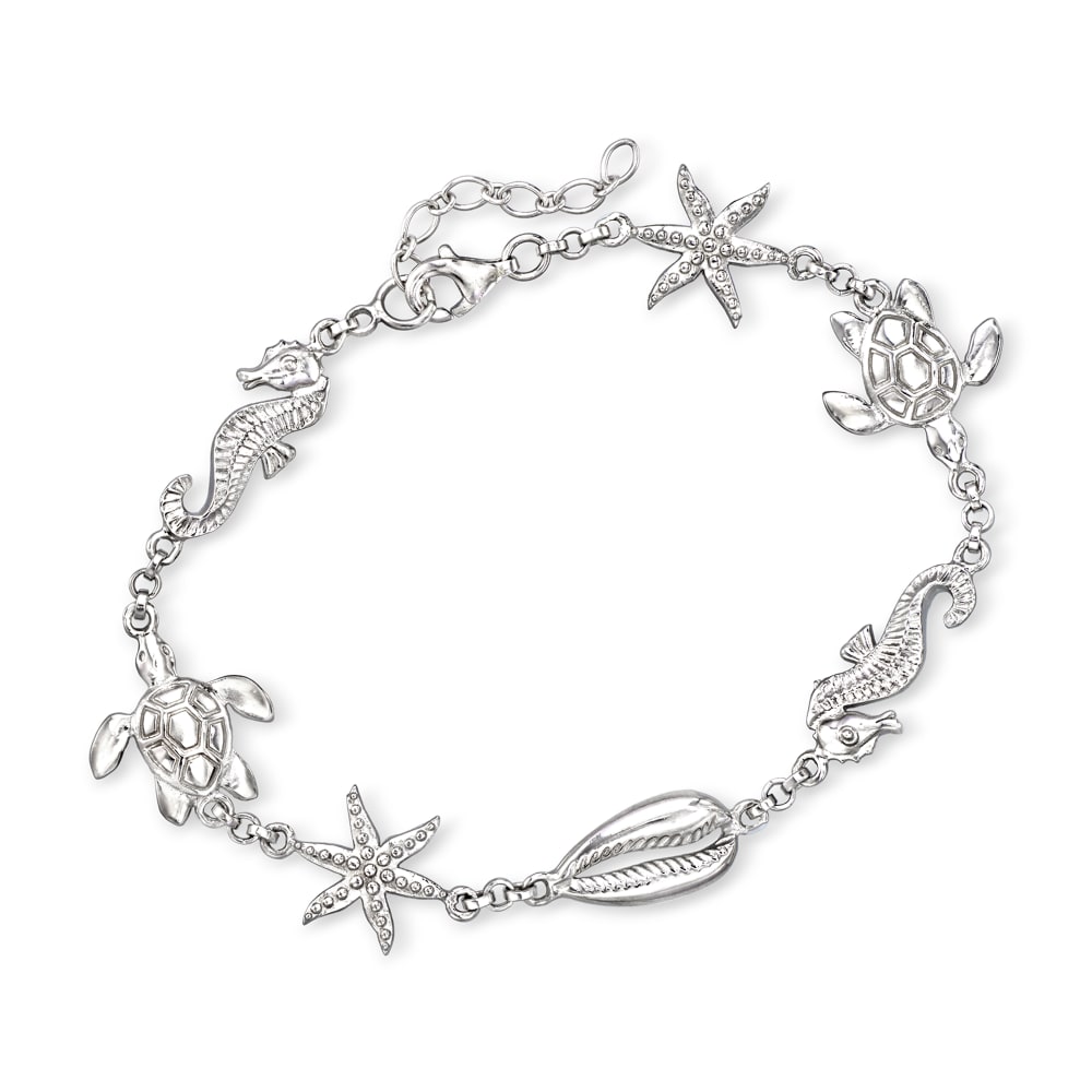 Sterling silver new arrivals sea life bracelet