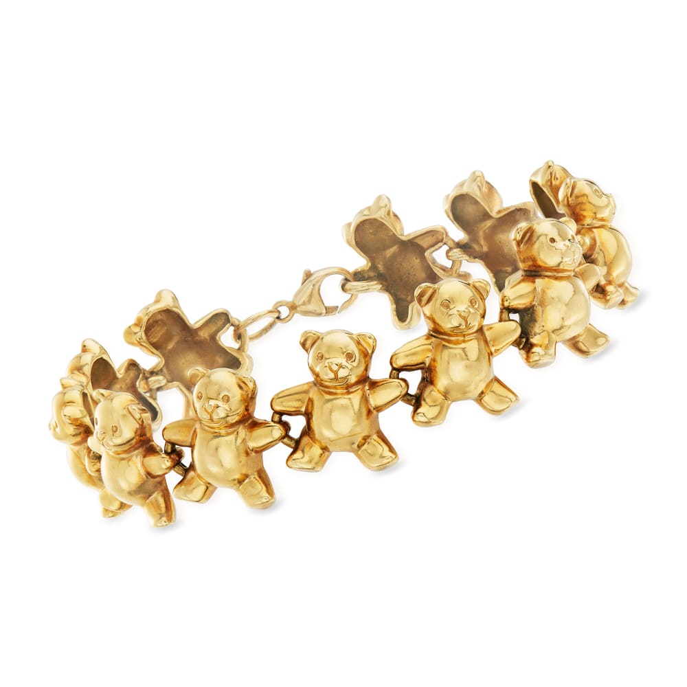 14ky Baby Bear Charm Bracelet