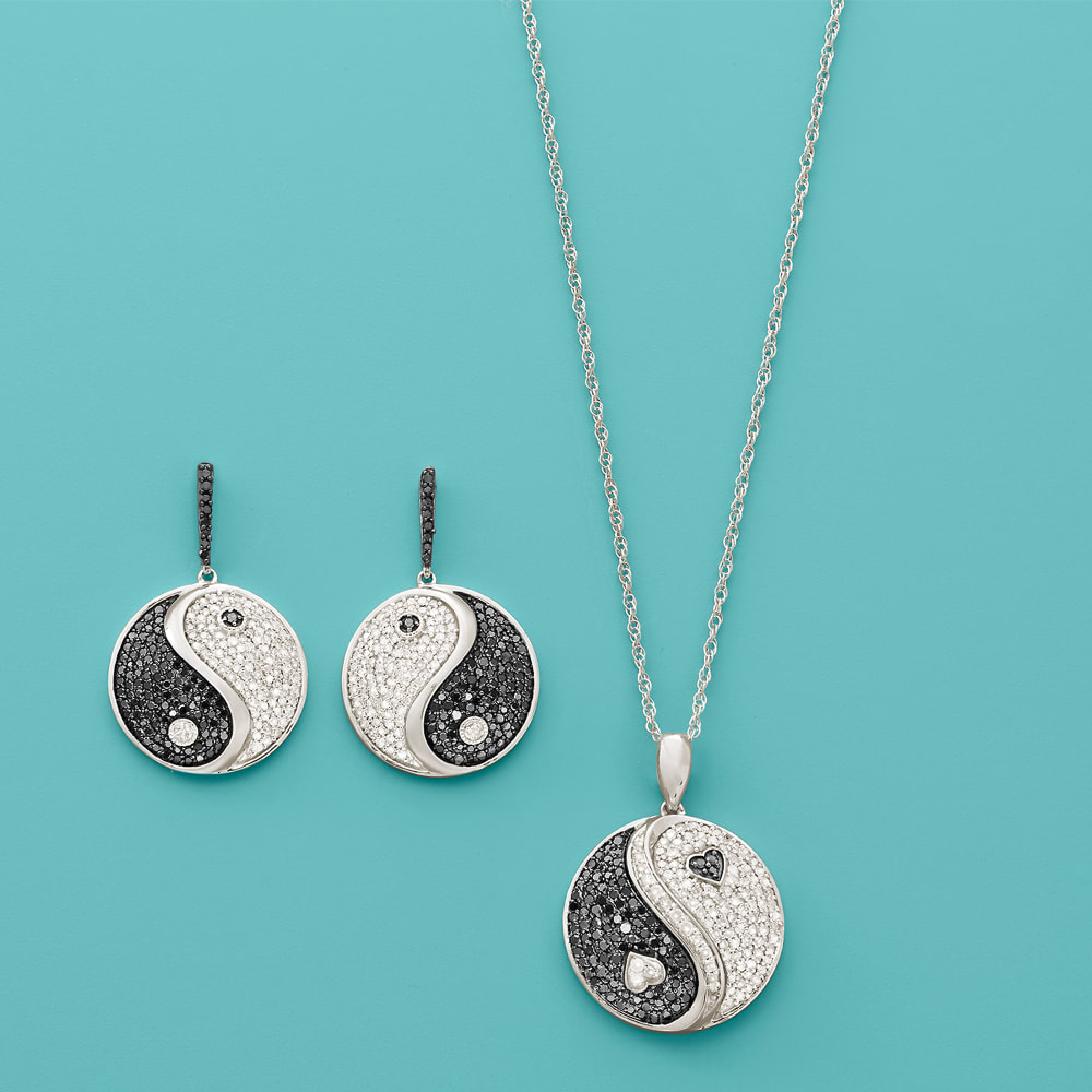 Diamond yin yang pendant on sale
