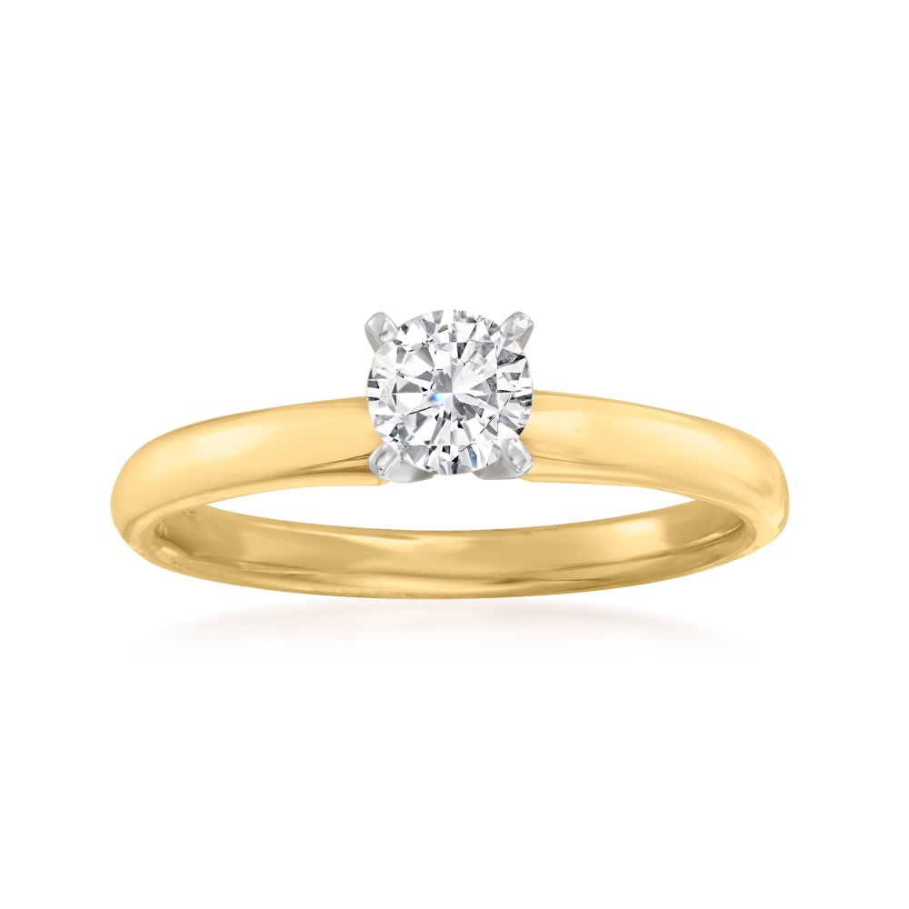 Engagement Ring with .50 Carat TDW of Diamonds in 18ct Yellow Gold - 3001 -  Beautiful Gems and Jewellery