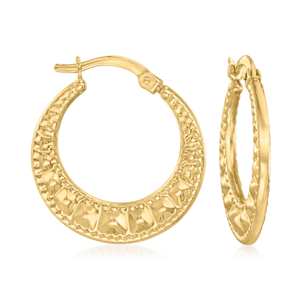Ross simons 14k gold hoop deals earrings