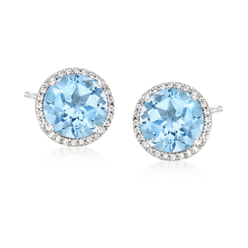 Ross simons shop blue topaz earrings