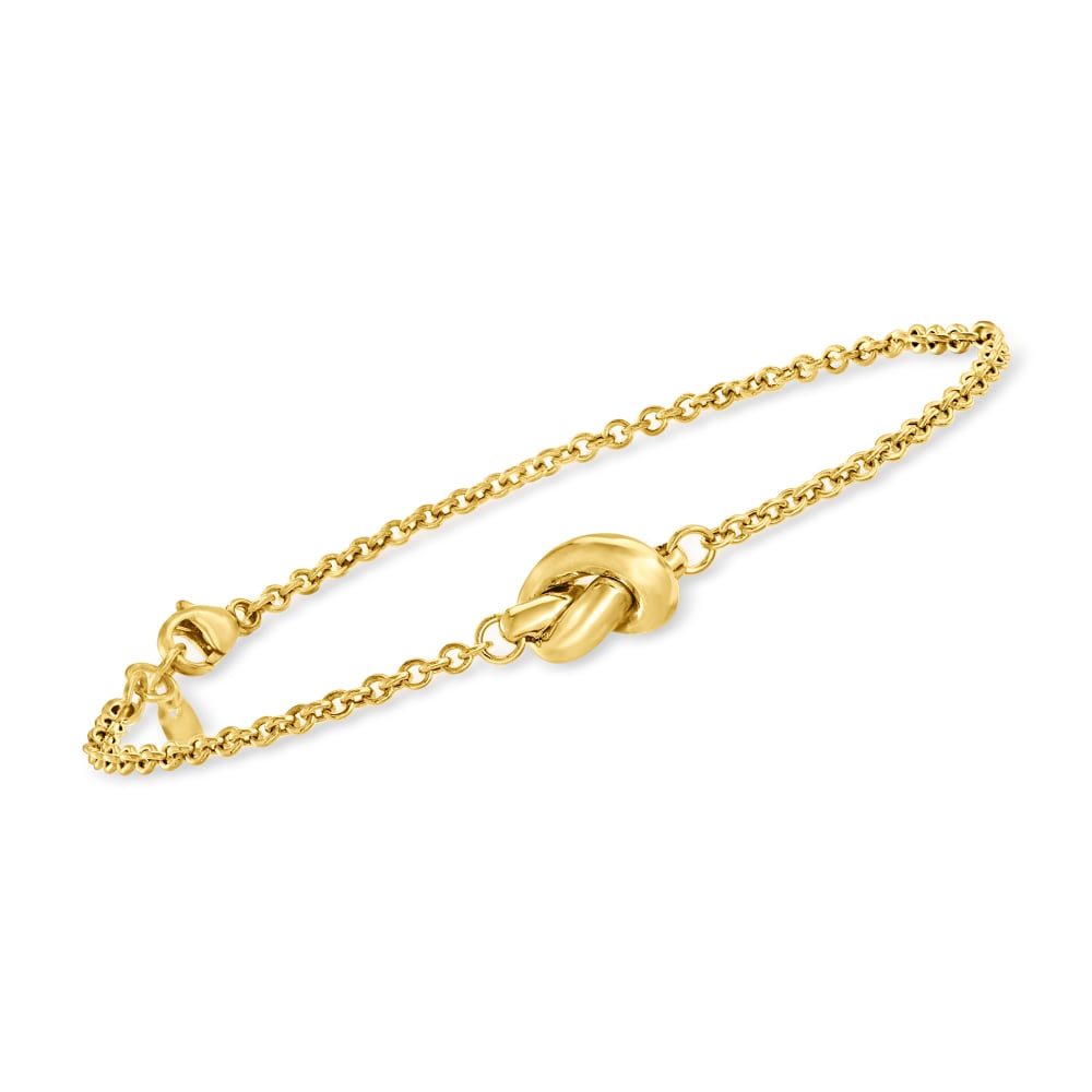 Gold love store knot bracelet