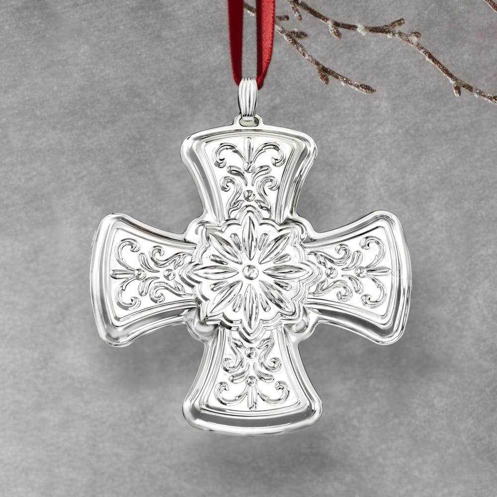 Reed & Barton 2022 Sterling Silver Annual Christmas Cross Ornament
