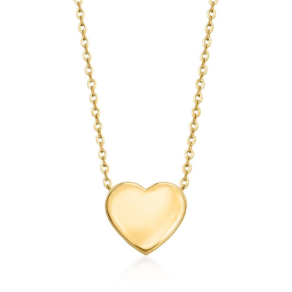 14kt Yellow Gold Heart Pendant Necklace | Ross-Simons