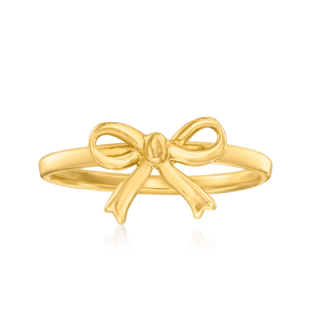 Van Cleef & Arpels 0.60 CTW Diamond 18 Karat Yellow Gold Bow Ring |  Wilson's Estate Jewelry