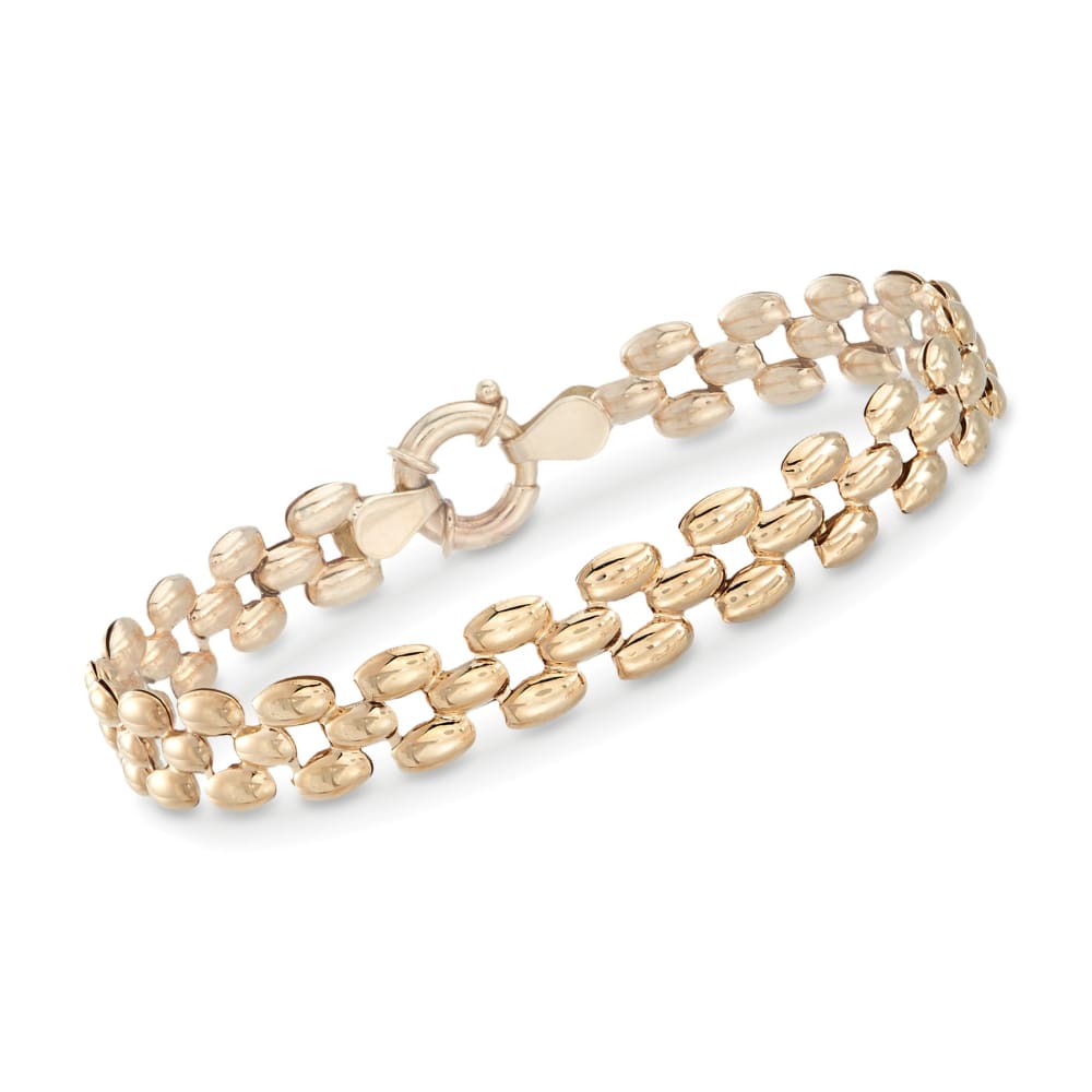 14k gold deals panther link bracelet