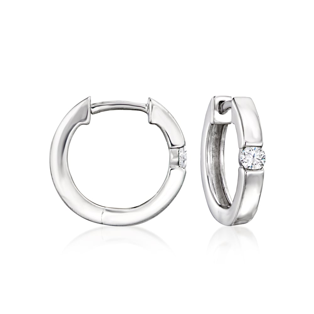 Ross simons diamond store hoop earrings