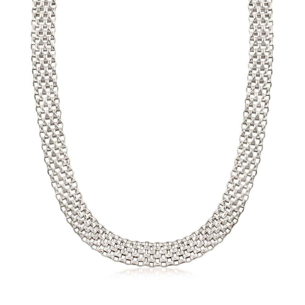 Sterling silver mesh hotsell necklace