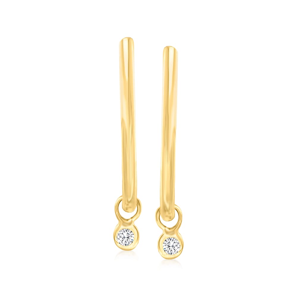 Diamond accent hoop earrings outlet