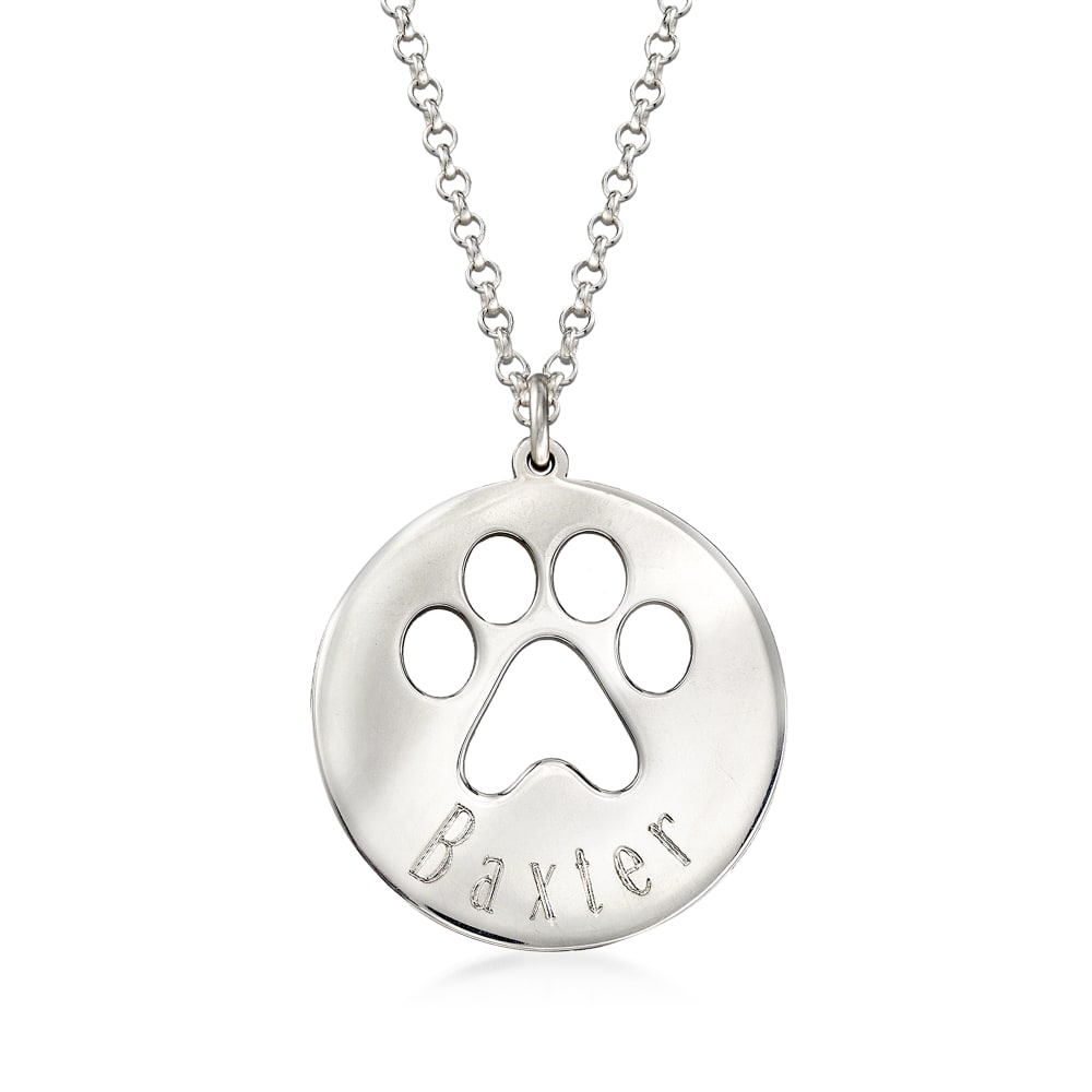 Paw Print Locket Heart Necklace Sterling Silver | Jared