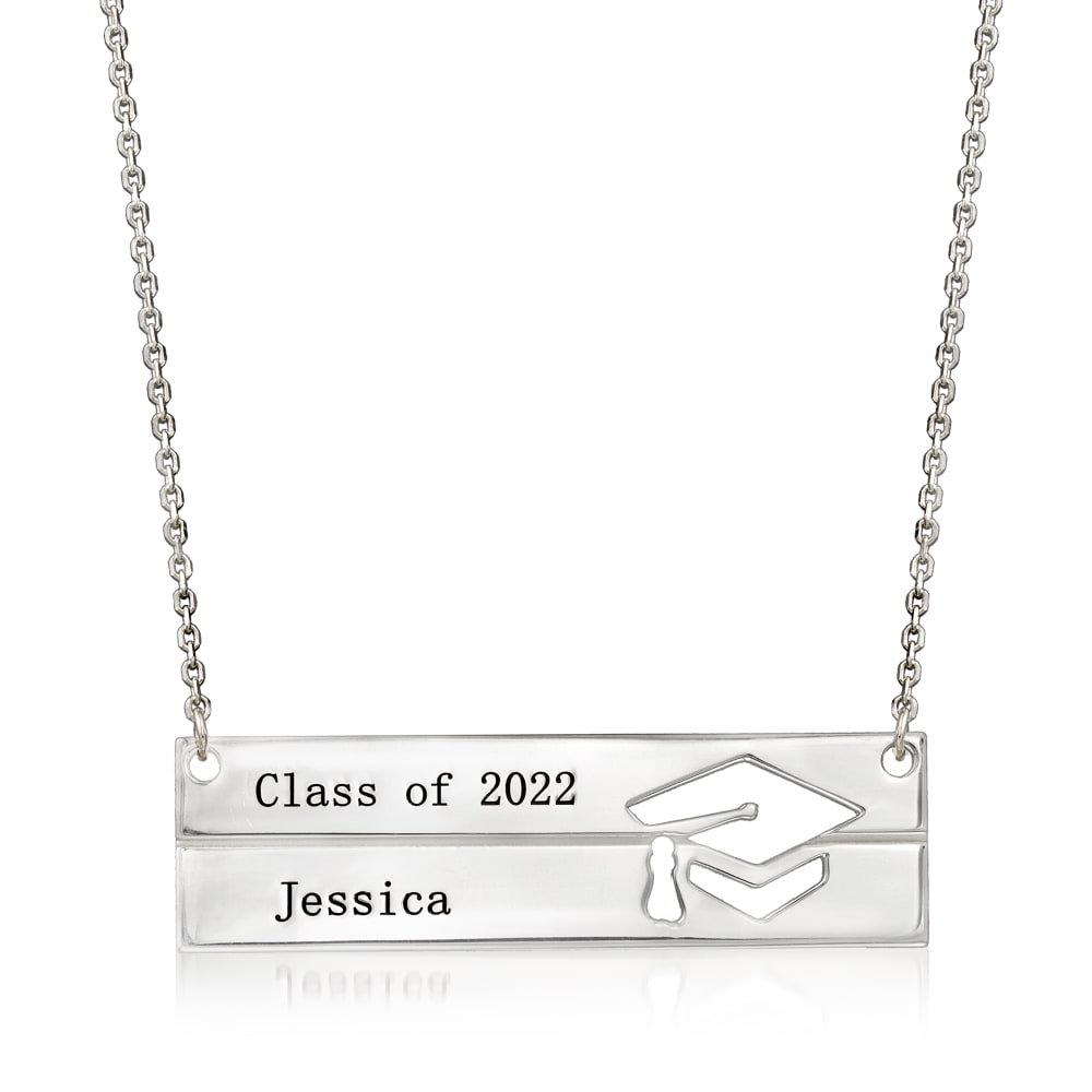 Sterling Silver Personalized Graduation Necklace Ross Simons