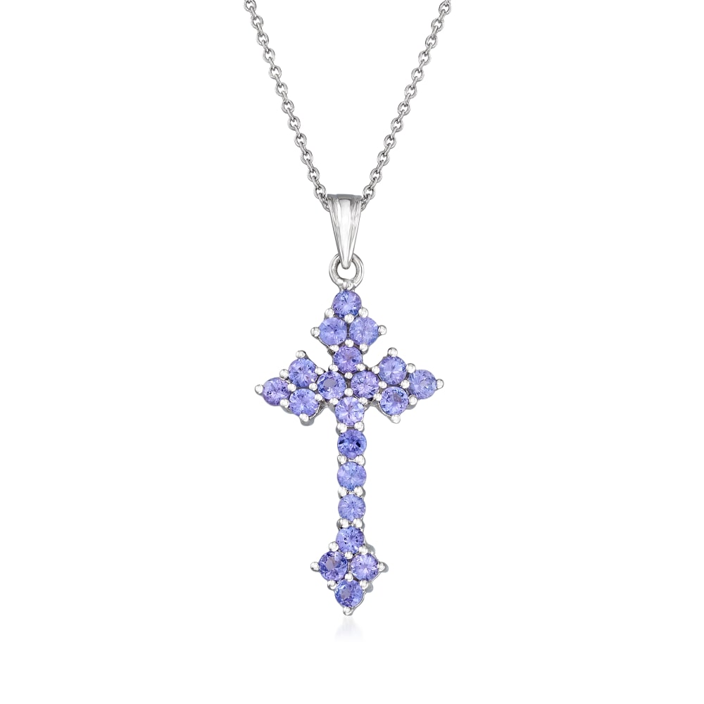 Tanzanite Cat's Eye Purple Lithium Rose Rosary Beads God's Holy Cross  Necklace Single Product - Shop LINFINITY Necklaces - Pinkoi
