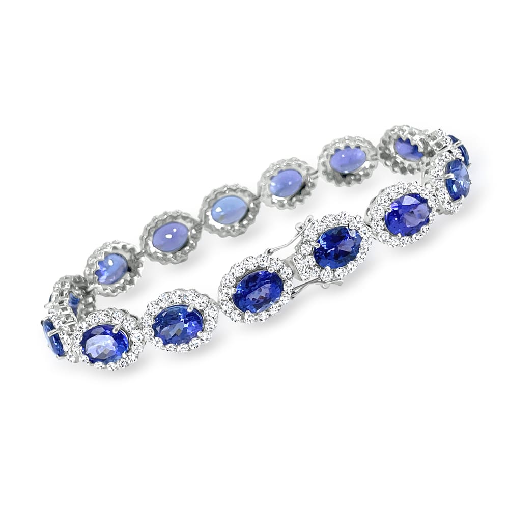 Blue tanzanite bracelet top
