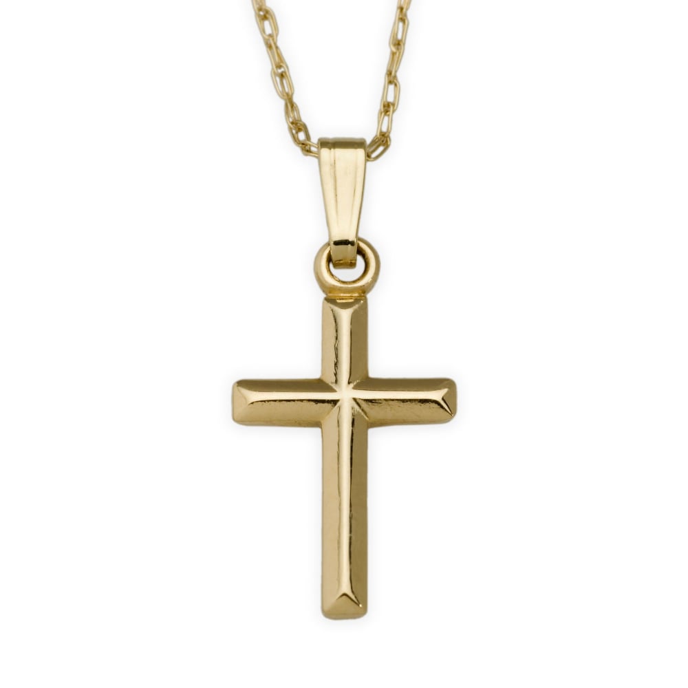 Child's 14kt Yellow Gold Cross Necklace | Ross-Simons