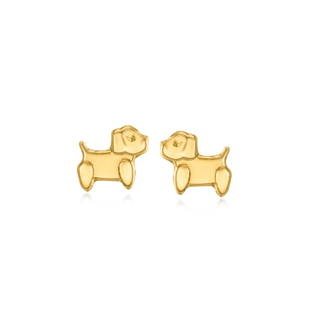 Child\'s 14kt Yellow Gold Puppy Earrings | Ross-Simons