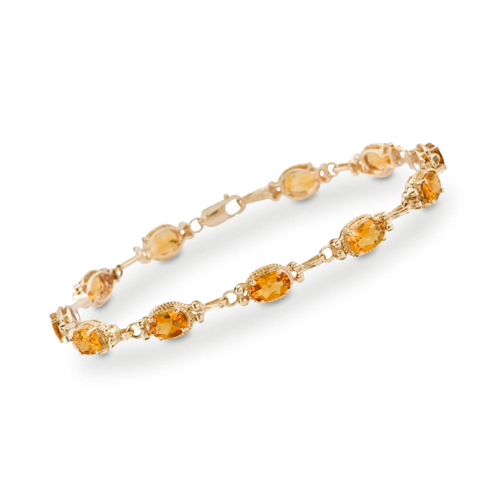 6.00 ct. t.w. Citrine Bracelet in 14kt Yellow Gold Ross Simons