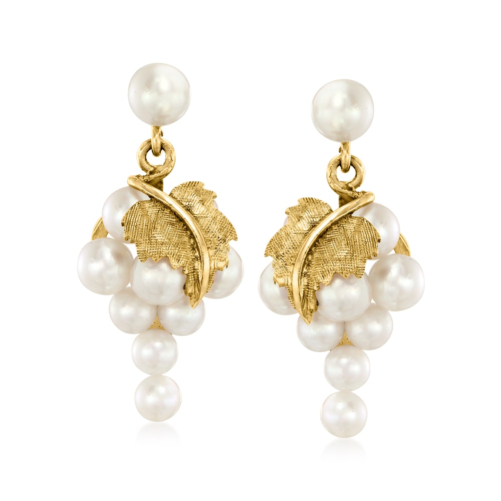 Pearl grape earrings deals