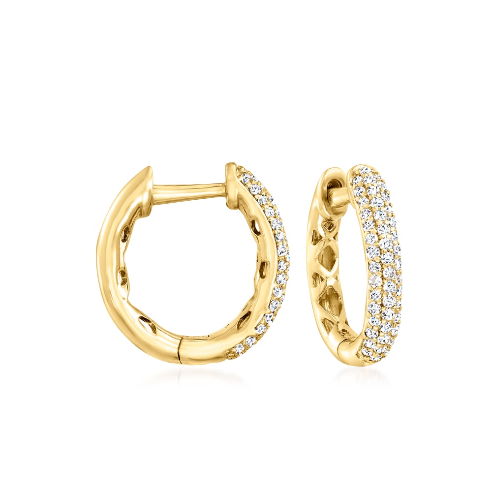 Ross simons diamond huggie deals earrings