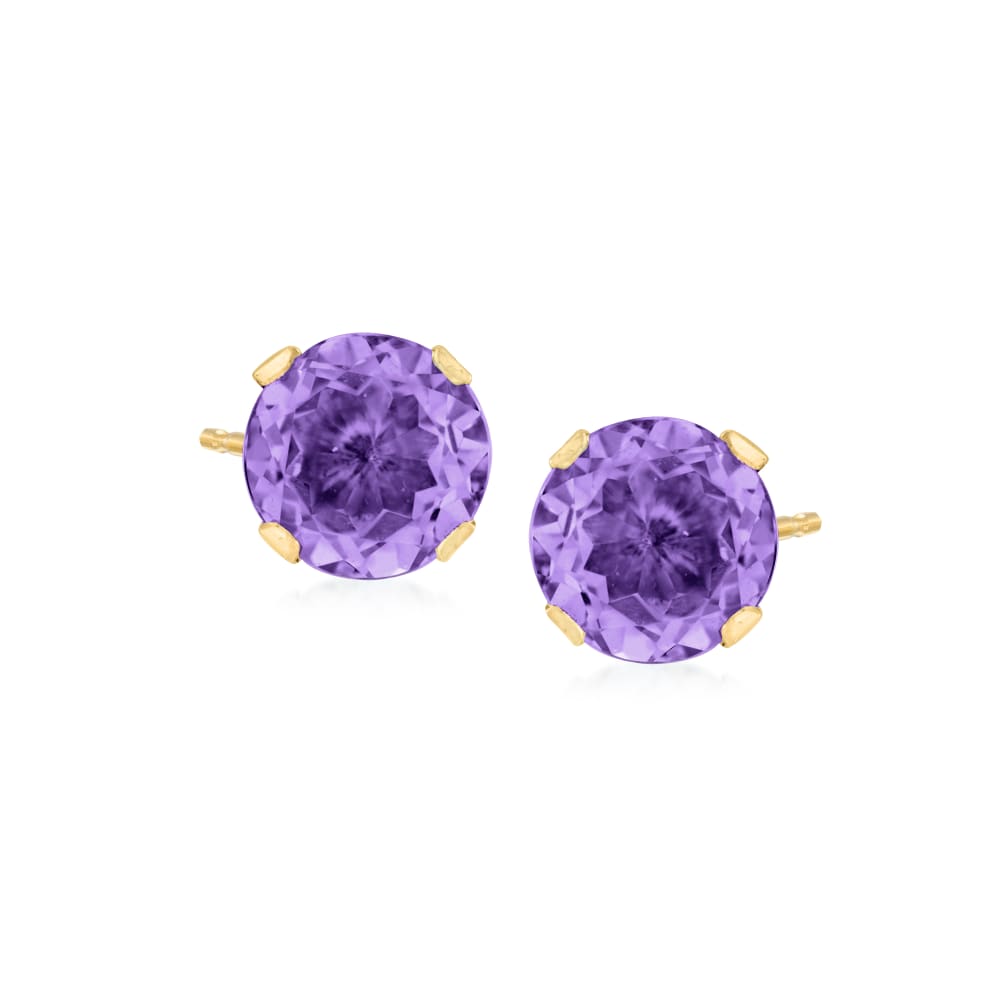 1.70 ct. t.w. Amethyst Stud Earrings in 14kt Yellow Gold Ross Simons