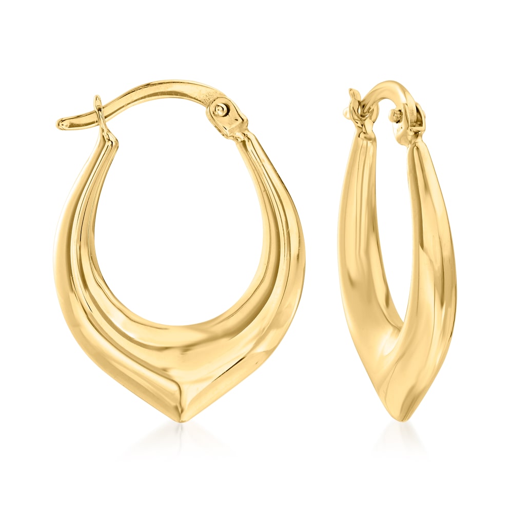 Pointed hoop sales earrings