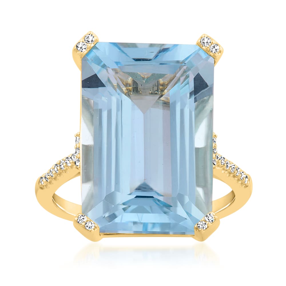 Light blue shop topaz ring