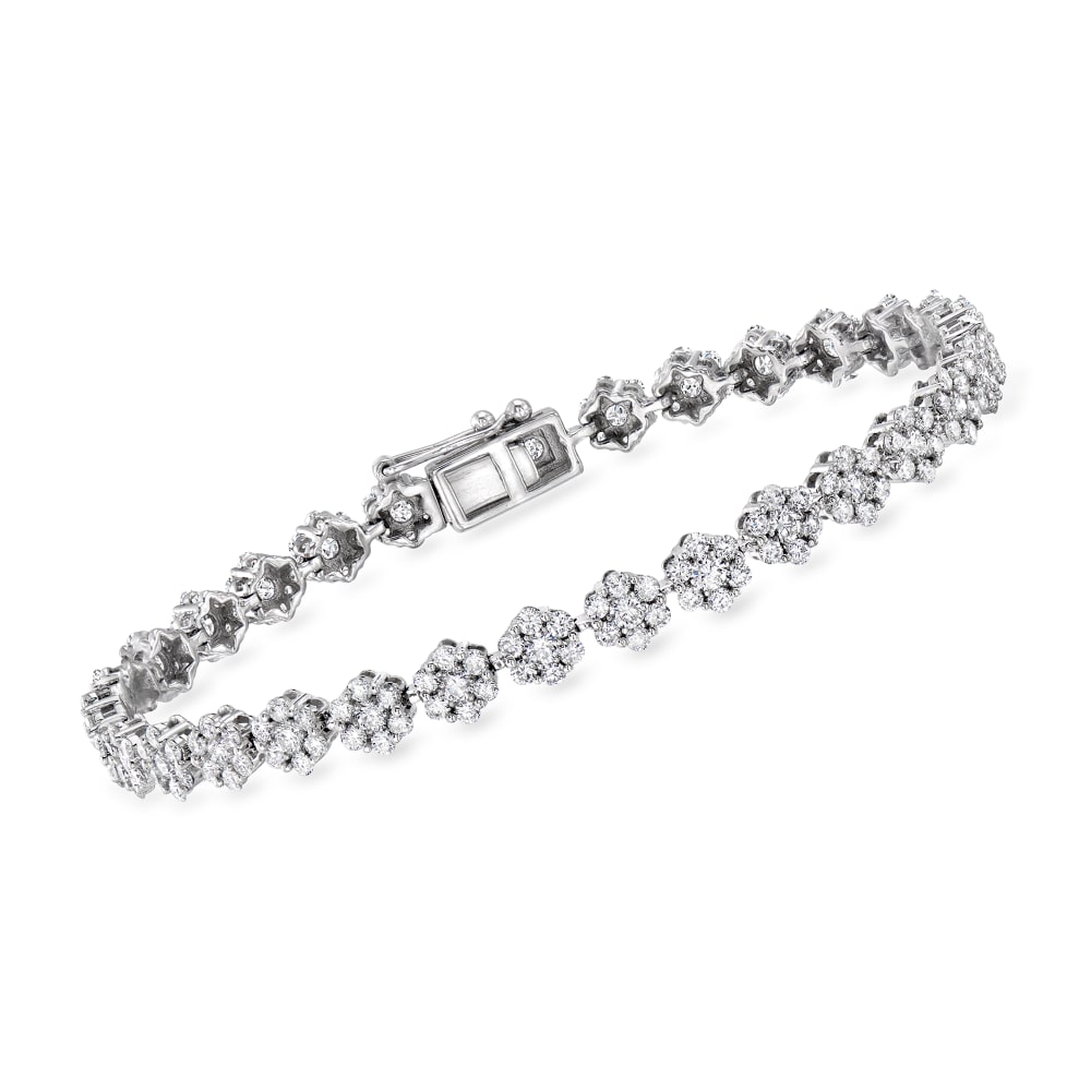 Cluster Bracelet in 14k Gold / Diamond Cluster Bracelet / Unique Diamond  Layering Bracelet / Dainty Diamond Bracelet / Gift for Her - Etsy