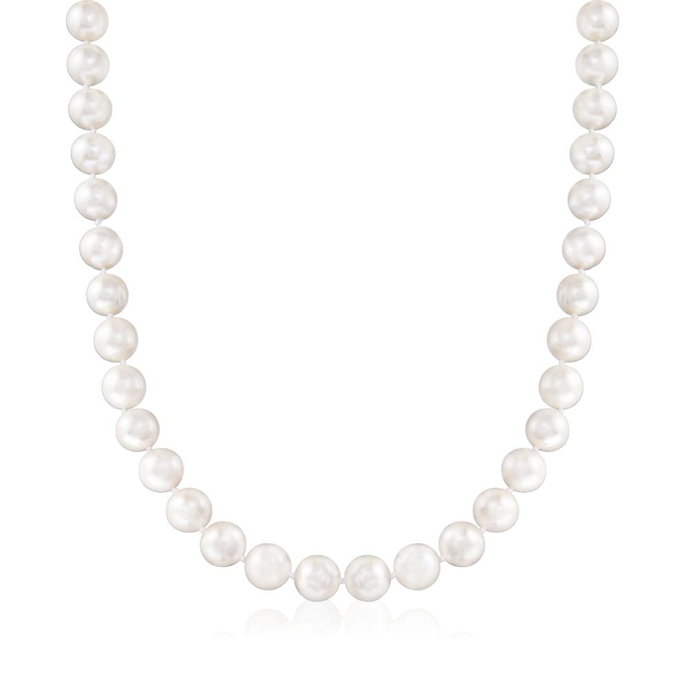 White Shell Pearl Necklace with Magnetic Clasp - Magnetic Chains