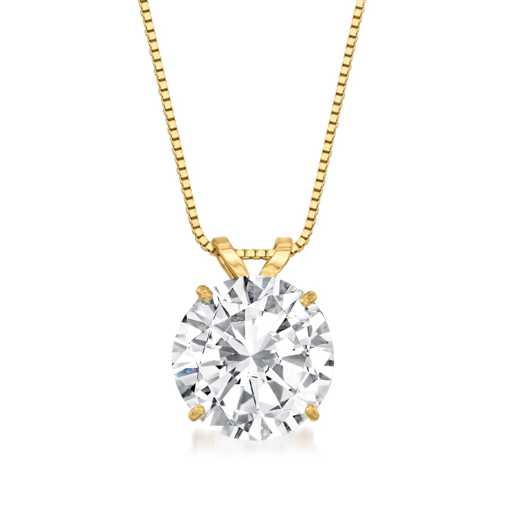 Cz hotsell solitaire pendant