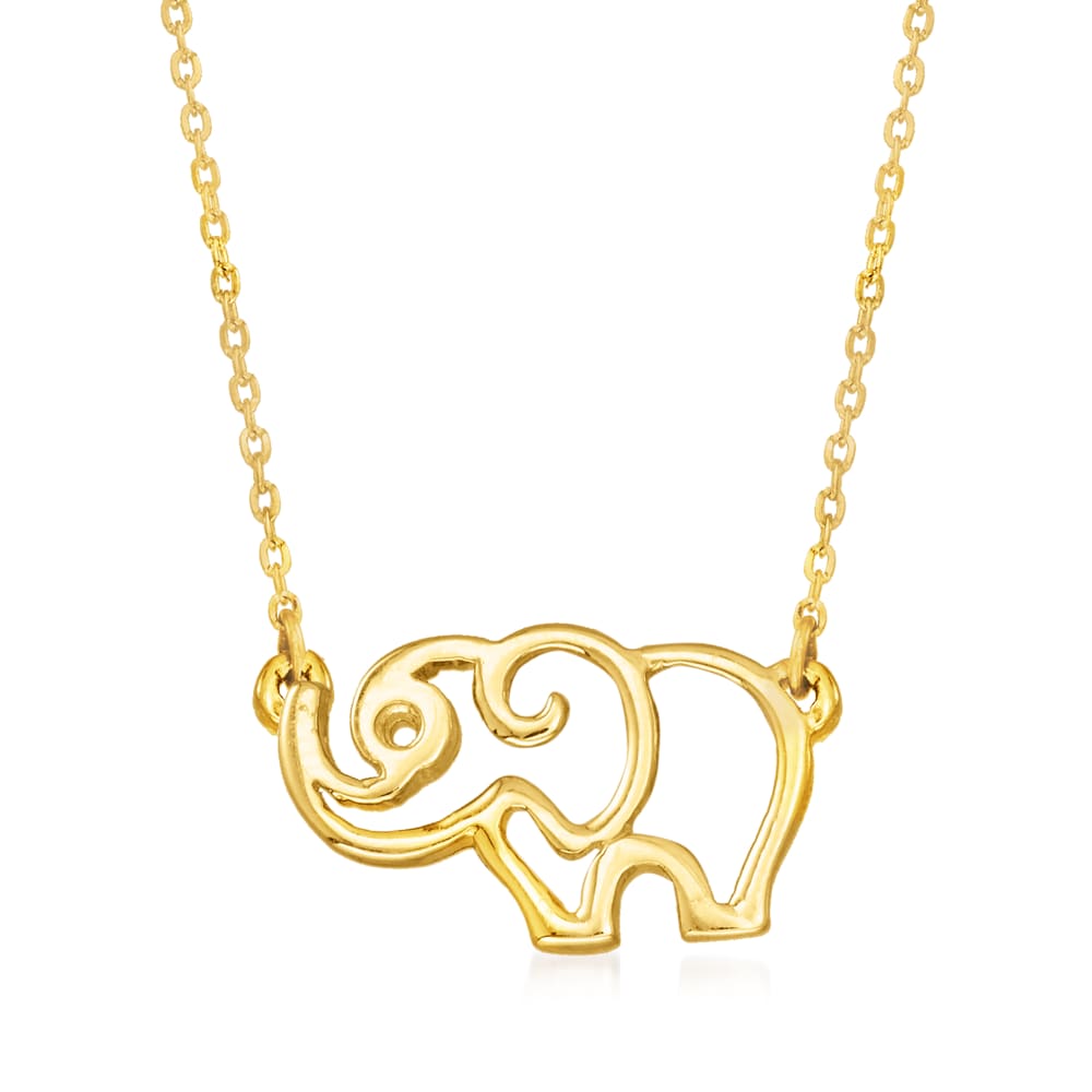 Elephant outline new arrivals necklace