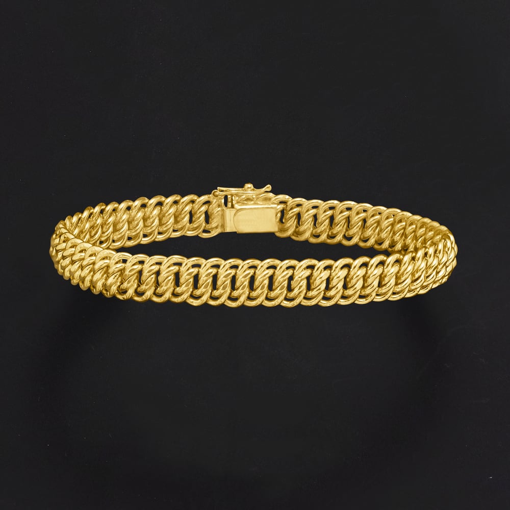 Italian 14kt Yellow Gold Americana-Link Bracelet | Ross-Simons